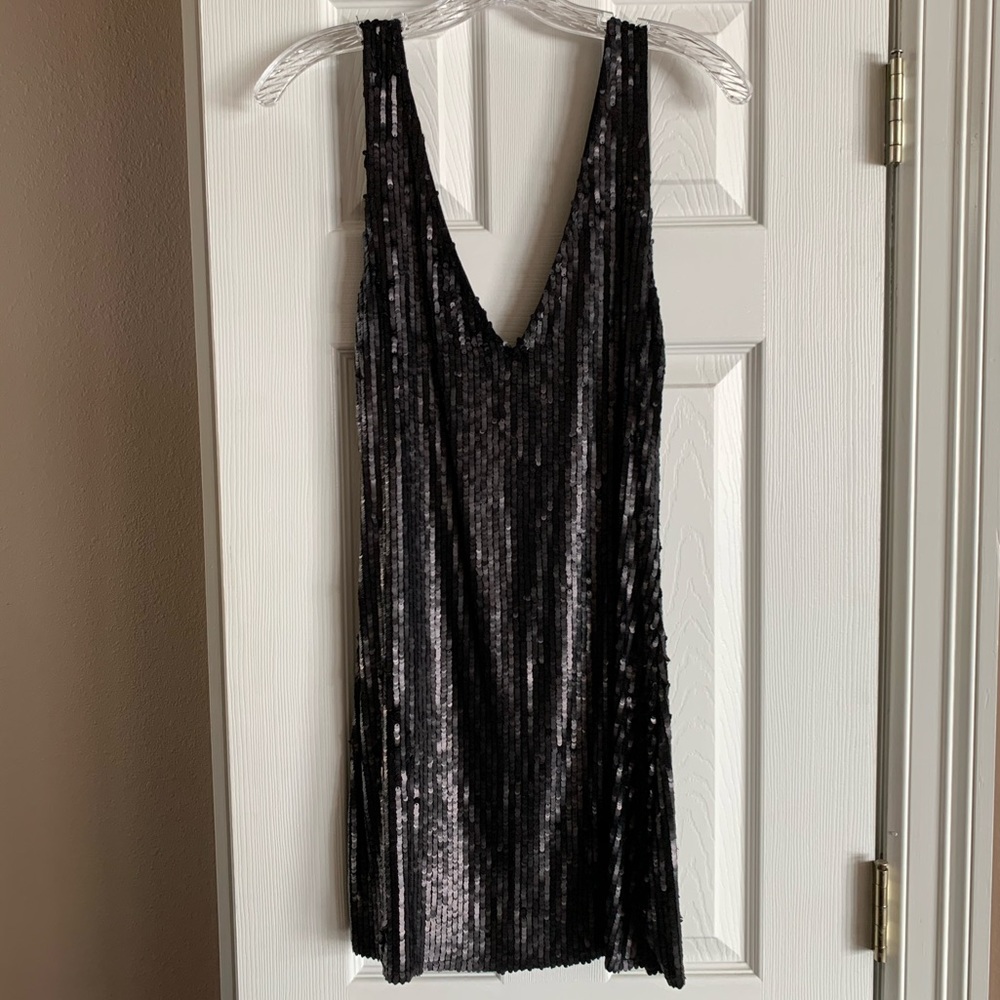 Black Sequins Dress
